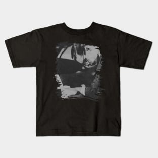 Bill Evans // brush halftone retro Kids T-Shirt